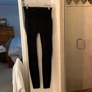 SPANX velvet black leggings size S